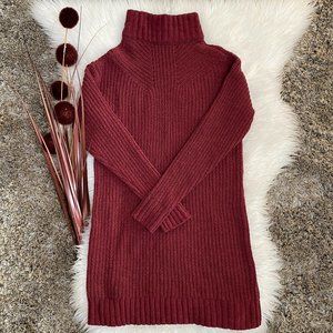 American Eagle Burgundy Knit Sweater Dress XXS